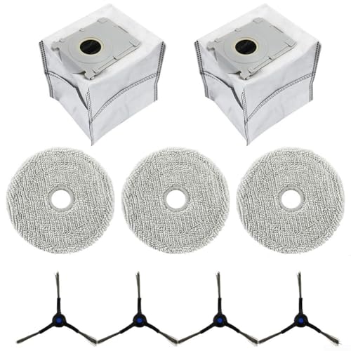 Juego de trapo, bolsas de polvo y cepillo lateral compatible con DEEBOOT para MINI para una limpieza eficiente