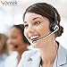 Wantek Yealink Phone Headset with Quick Disconnect Cord, RJ9 Office Telephone Headsets with Mic Noise Cancelling Compatible with Yealink VoIP Phone T21P T42S T46S T48S T27G T53W T54W Grandstream Snom