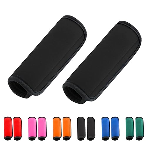 2 Pack Luggage Handle Wraps for Suitcases Black