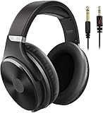 【ABNEHMBARES KABEL, KEIN ADAPTER MEHR】: Mit einem vollständig abnehmbaren 6,35-mm-Stecker und einem 3,5-mm-Stecker in Standardgröße geliefert, ist der Geschlossene Over Ear Kopfhörer perfekt für E-Drum Piano Gitarre Laptop Smartphone usw.