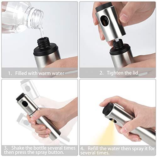 Ruolan Olive Oil Sprayer Mister Oil Sprayer for Cooking Versatile Stainless Steel Oil Bottle for Kitchen BBQ, Grilling and Roasting