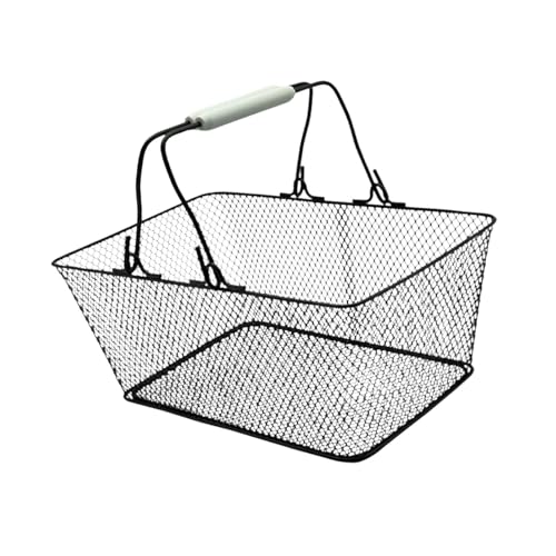 MetieFasia Panier en Fil Métallique Respirant et Facile à Manipuler pour Les Aliments dans de Détail, Noir