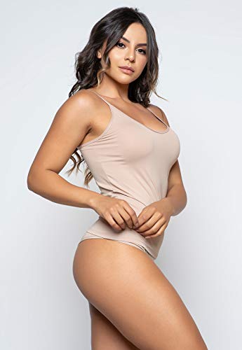 Camiseta Básica Vicbela Alça Fina Segunda Pele (M, Bege)