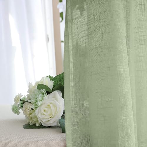 Image of HOMEMONDE Sheer Curtains for Living Room, Bed Room - Transparent Curtain Home Decor