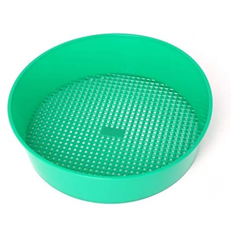 TINGB Plastic Garden Sieve Riddle Green for Composy Soil Stone Mesh Gardening Tool Exquisite Cover