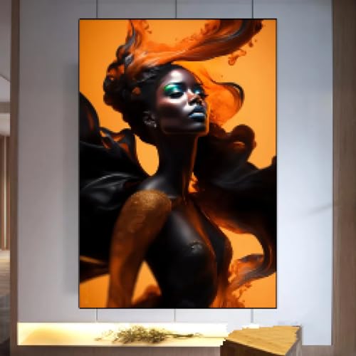 Affiches de coiffure pour salon decoration murale femme africaine HD
