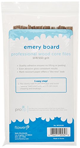 Flowery Wood Core Professional File Emery Board, 7 Inch, 40 Count - Thumbnail 4