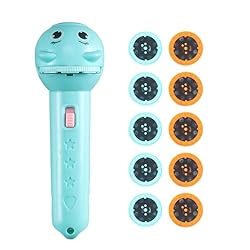Kids Flashlight - 80 Patterns Kids Projection Flashlight | 10 Discs Cartoon Handheld Torch Lamp for Shadow Play Educational Game Boy Girl Night-Time Fun & Learning Toy