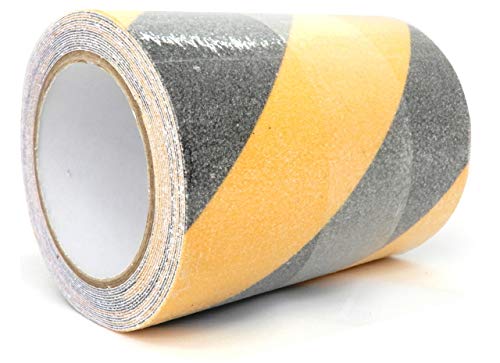 2682 PPLS 滑り止めテープ 鉱物粒子タイプ 耐水 転倒防止 黒黄 15cm×5m