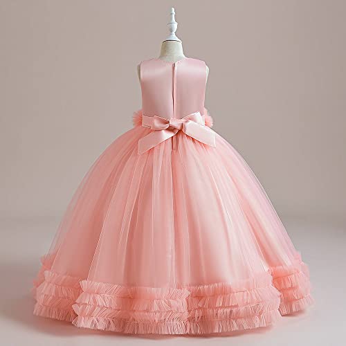 Vestido formal largo de tutú de princesa para niñas sin rozaduras 2