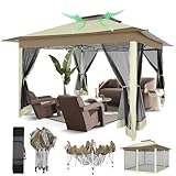 ☄Différentes occasions☄: La tonnelle pliante de 3,3 x 3,3 m peut être emportée et utilisée selon vos envies tout en offrant un grand espace d'ombrage pour 8 à 10 personnes. Convient pour les réunions de famille, la cour intérieure ou l'ombre de la piscine, les fêtes d'anniversaire, les banquets de mariage, etc.