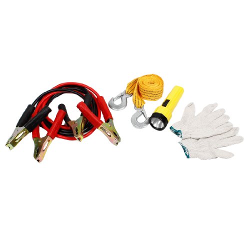 Kit de herramientas para carro con booster 500A y cinturón de remolque miniatura 1