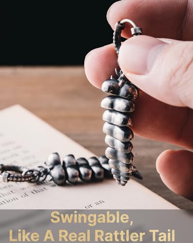 COPPERTIST.WU Rattlesnake Tail Earrings | Huggie Hoop Dangle Earrings Shakeable Fidget Jewelry Gift for Men Women2