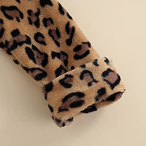 Mubineo Toddler Baby Girl Boy Comfy Thick Solid Color Plush Robe Unisex Bathrobe (Z1 Animal Leopard, 3T) #TOP6