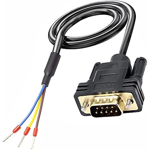 XMSJSIY DB9 Connector RS232 Serial Port Cable DB9 Adapters Solderless 9-Pin COM port Breakout Replacement Cable Order:235 (male) -1.5m/4.92Feet Cover