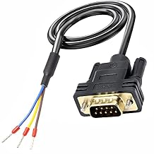 XMSJSIY DB9 Connector RS232 Serial Port Cable DB9 Adapters Solderless 9-Pin COM Port Breakout Replacement Cable Order235 Male -1.5m/4.92Feet