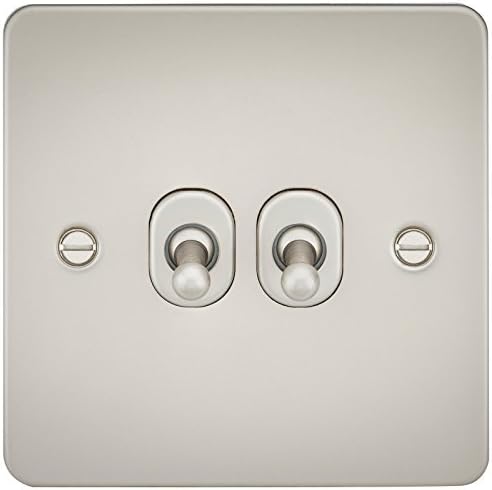Knightsbridge FP8900BB Brushed Brass FPAV8900BB Flat Plate 115V/230V Dual Voltage Shaver Socket Black Insert, 230 V