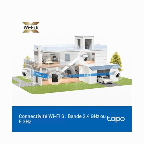Tapo - Cámara de seguridad Wi-Fi 4K 8MP panorámica/inclinable para exterior - 3