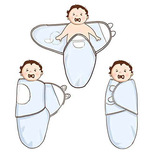 Image of Baby Swaddle Blanket, 3 Pack Newborn Swaddles 0-3-Months, Small-Medium Easy Change Infant Wrap, Infant Swaddling Sack, Adjustable Swaddle Blanket (Pink Unicorn)
