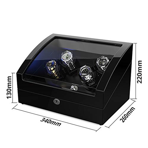 Feiyiyang Watch Box Organizer For Men Automatic Watch Case Watch Winder Turntable Multi-Position Watch Box Storage Box Black Watch Display Boxes #TOP1