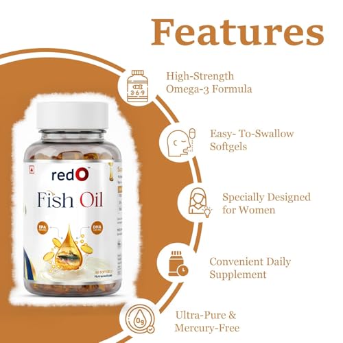 Image of redO Fish Oil Omega-3 2000mg EPA DHA Marine Formula 120 Capsules | deep sea marine fish oil, micro-filtered for quality and purity