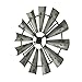 Special T Imports Distressed Grey Rustic 30 Inch Metal Windmill Wall Clock