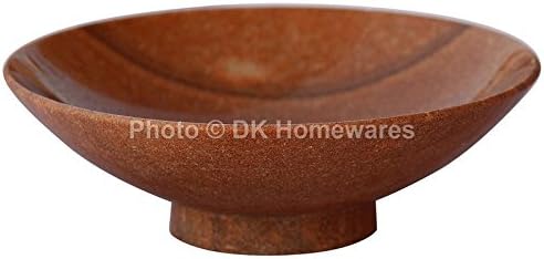Indian Fruit Bowl Brown Fine Polished Jointless Sandstone Multi Utility Decorative Bowl Tray