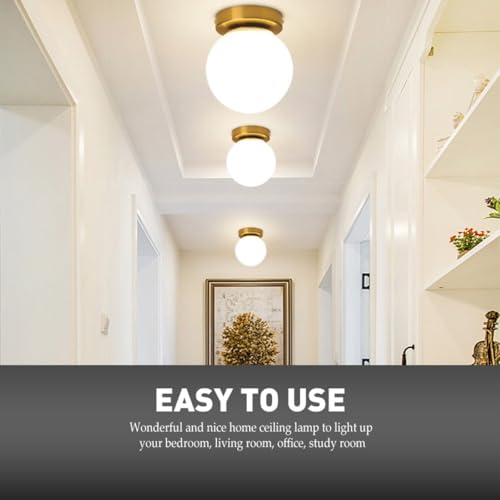 Plafonnier LED rond en verre G9 : solution éclairage salon compact - 6