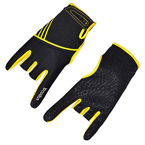 COHEALI 1 de Guantes de Bolos Antideslizantes de Silicona Guantes Deportivos Transpirables Elásticos Profesionales (Amarillo)