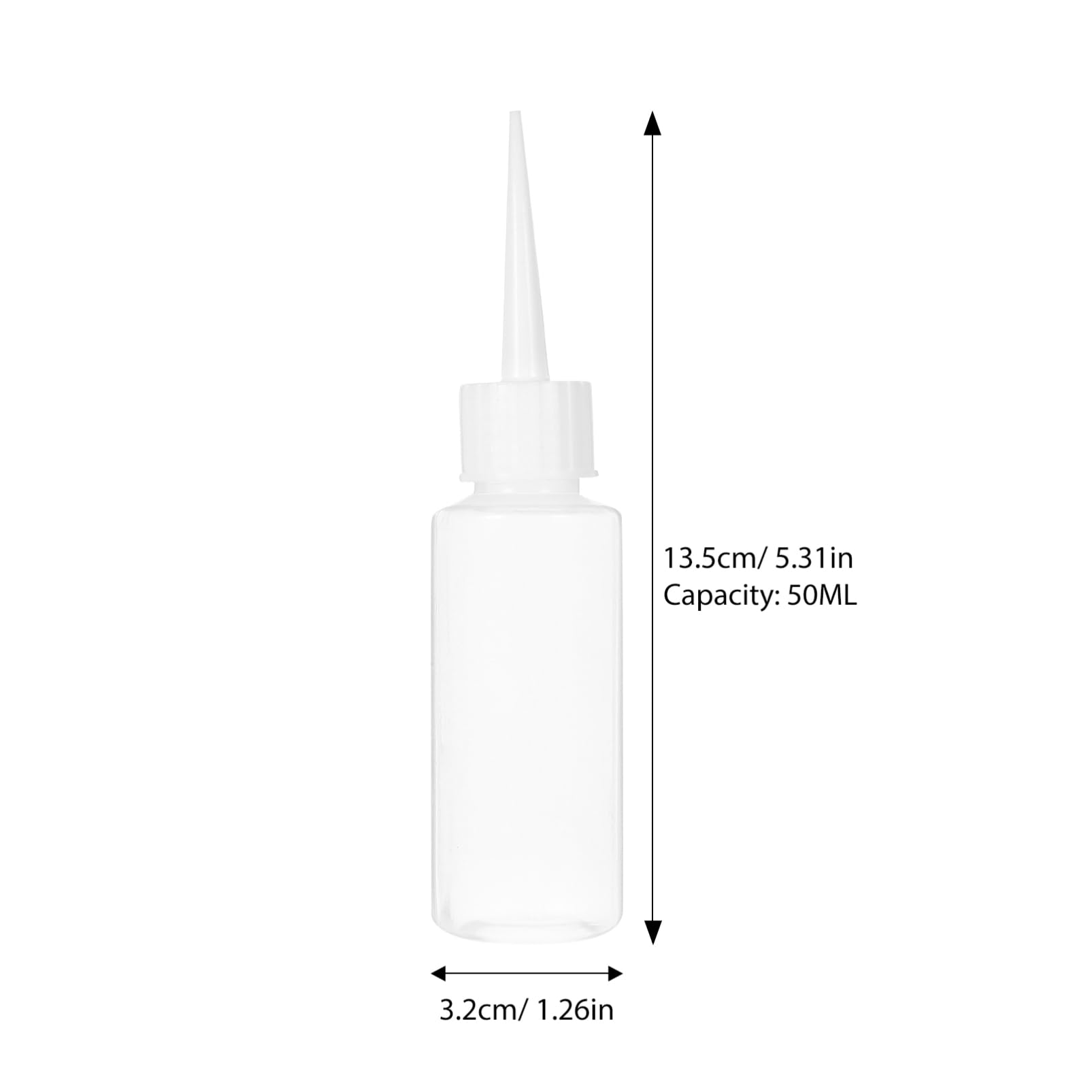 Operitacx Botellas Dispensadoras de Pegamento de Polietileno Blanco 50ml Punta Precisa y Fácil de Exprimir para Proyectos DIY y Uso Industrial 4 Piezas