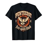 Pentecost Fire Holy Spirit Dove Christian Faith Worship T-Shirt