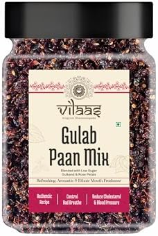 Vilaas Gulab Paan Mukhwas, 300gm | Gulab Paan Mouth Freshener | Refreshing & Digestive After Meal Snack Mukhwas | Hygienically Packed Mukhwaas