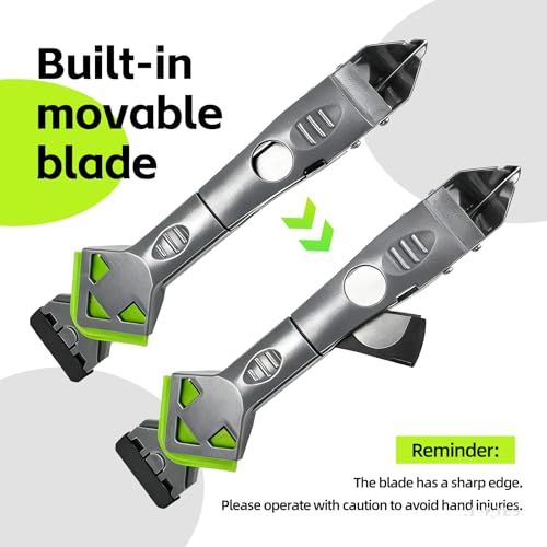 7 in 1 Upgraded Silicone Caulking Tool Kit; Multifunctional Caulk Removal Tools Set,Professional Caulk Scraper Tool for Sealant,Grout and Silicone Smoothing,Silicone Remover for Home Renovation - Image 5