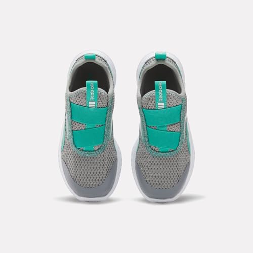 Reebok Mädchen Rush Runner Slip-on Sneaker, Grey3 Unleashedgreen White, 30 EU
