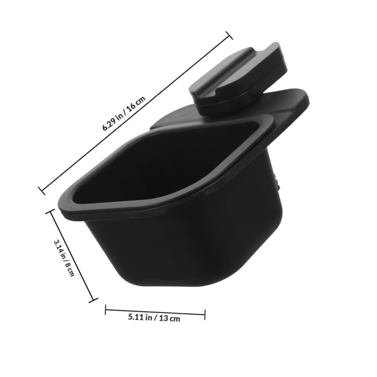 NUOBESTY 2pcs Small Clip-on Trash Can Desk Clamp Garbage Bin Sundry Storage Box with Rotation Function for Home Office Table Organization