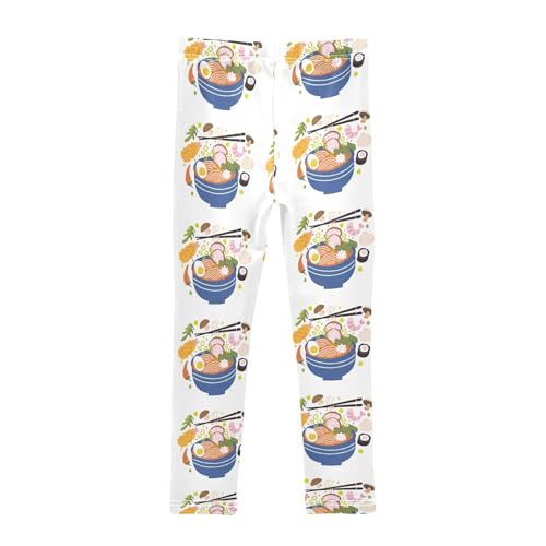 ZZKKO Girls Leggings Ramen Noodle Soup Toddler Girls Clothes Leggings for Girls Toddler Girls Leggings 3-4T2