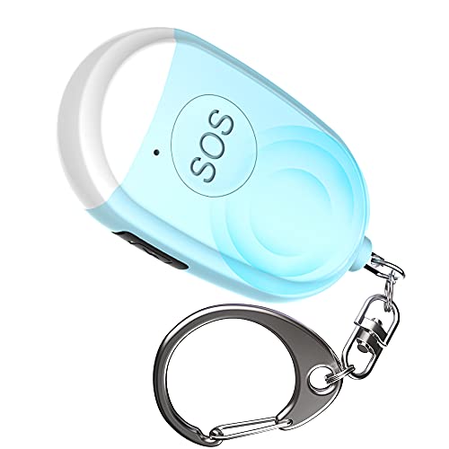 Anzid Personal Alarm Keychain, SelfÂ Defense Alarm, Safety Alarm Keychain, Safe Sound Personal Alarm with Emergency Led Flashlight, Personal Alarm for Women Self Defense (Blue)