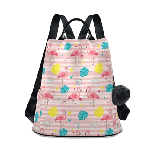 Sac à dos antivol flamants roses imperméable pour femme protégeant vos objets en déplacement