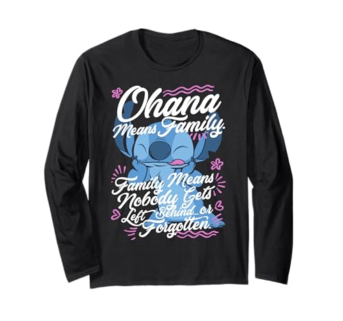 T-shirt Stitch Ohana Means Family manches longues pour célébrer la famille