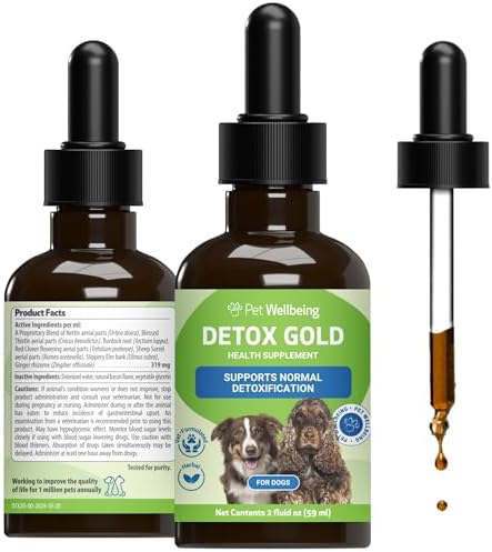 Pet Wellbeing Detox Gold for Dogs - Gentle Detoxification & Elimi...