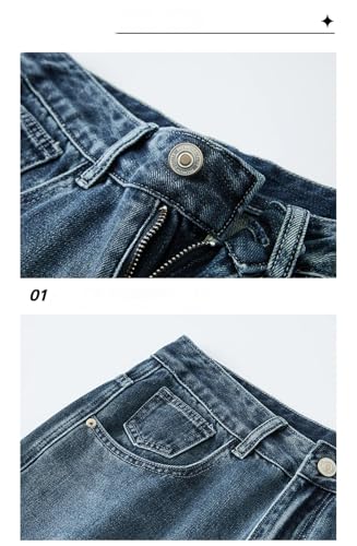 Men's Summer Thin Loose Jeans Breathablestraight Trousers Streetwear Vintage Denim Pants2