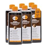 Renuwell Möbel-Regenerator, 6x 1 Liter Spar-Set – Intensive Pflege und Regeneration für Holzmöbel und Oberflächen, entfernt Wasserflecken, Kratzer & Hitze-Ringe, Schweizer Qualitätsprodukt