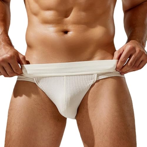 Sexy Briefs for Men, Briefs Jockstrap Comfortable and Breathable Triangle Underwear in Solid Colors