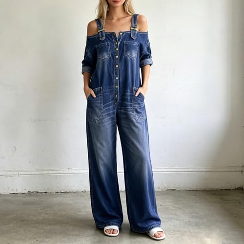 Mono vaquero para mujer sin mangas ideal para tus tardes de verano y planes informales 4