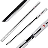 Zisu Carbon Steel Katana, Chokuto Katana, Logo on Both Side, About 39 inch Overall, Black & White Available