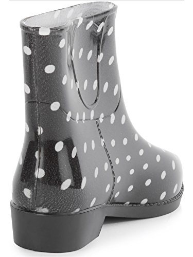 Ladeheid Kurze Gummistiefel Damen Elegant Regenstiefel Damen mit Muster LAZT201802 (Muster-4, 41 EU)