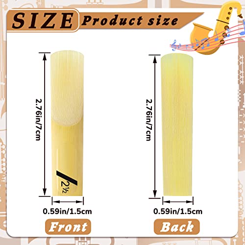 image for Yeshone 20 Pieces Alto Saxophone Sax Reeds Size 2.5, Strength 2 1/2 Al