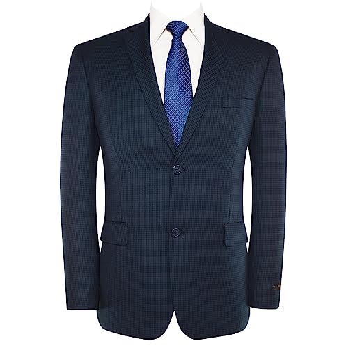 AMY ZHU Men's Slim Fit Sport Coat Casual Suit Jacket Haute Houndstooth Plaid Blazer