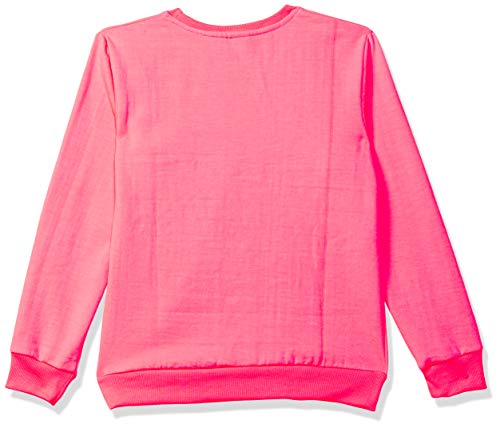 Image of Gubbarey Girl's Fleece Sweatshirt (SSG1040-1070 neon Pink 5 6 Years)