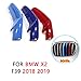 Pengchen Für BMW X2 F39 2018-2022 3 Farbe Front Kühlergrille Trim Streifen Nierenaufkleber 3 Stück (8 Grille)
